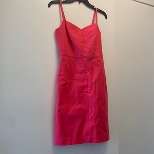 Fitted bright pink dress